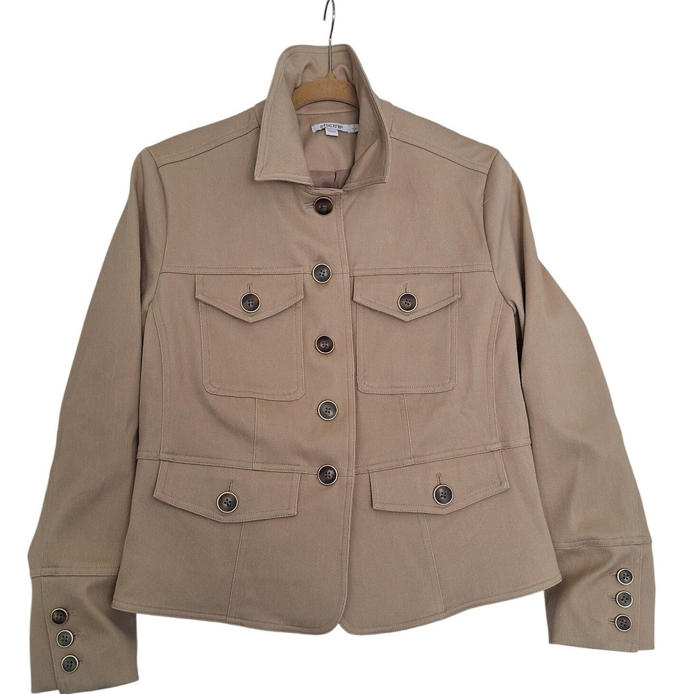 Chico's brown jacket with pockets size 1/M
